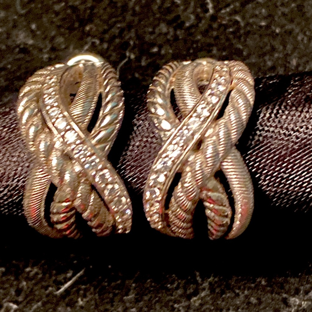 Judith Ripka braided hoop earrings